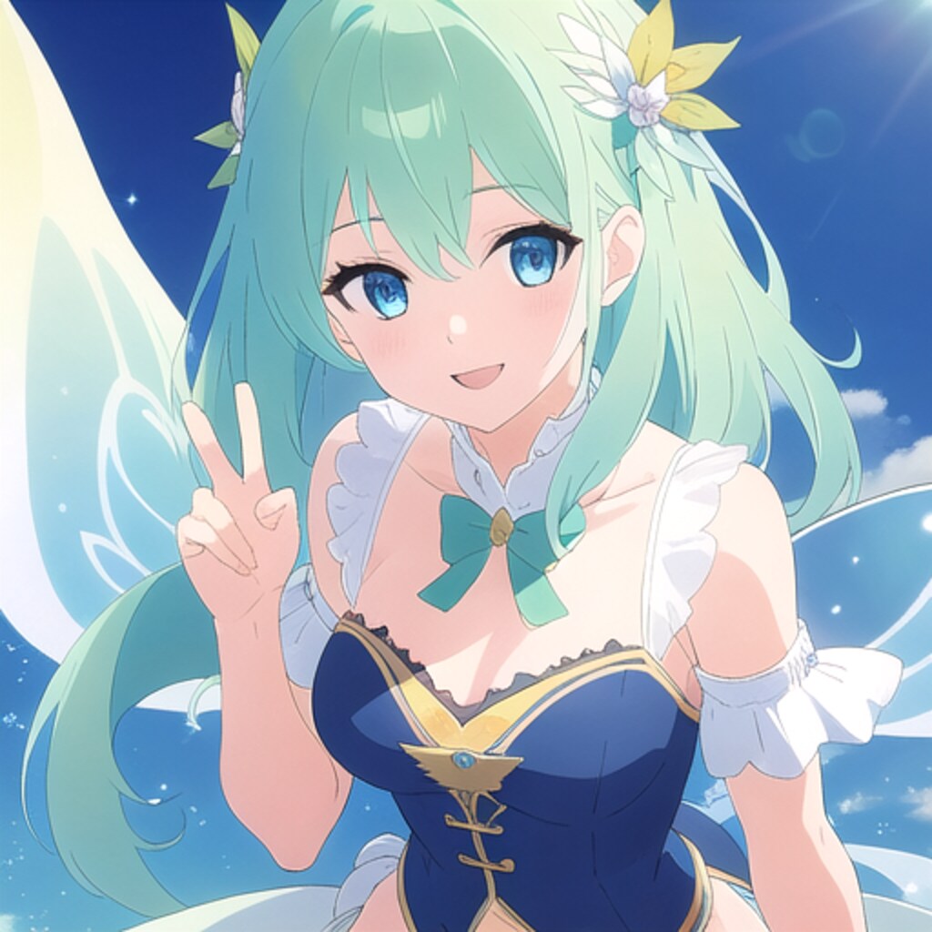 ピースサインな妖精さん