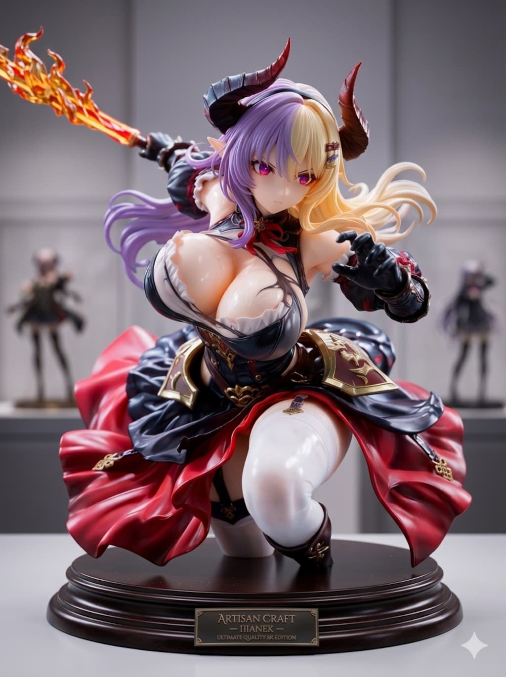 異世界制服少女達　 メカ娘の魔法少女アークと魔王ルリと レッドゴスロリ魔王付きドラゴン娘