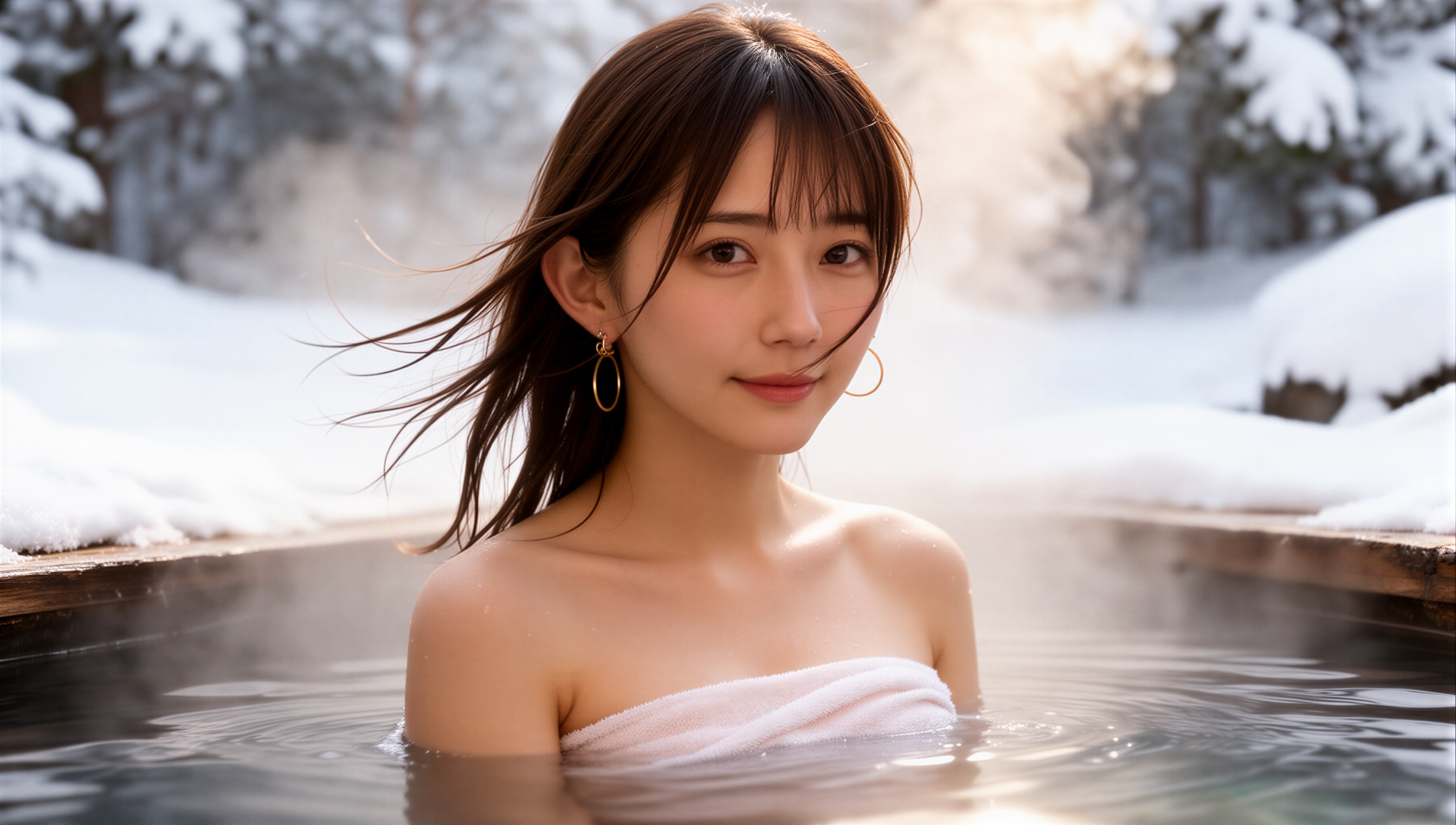 冬の温泉 3