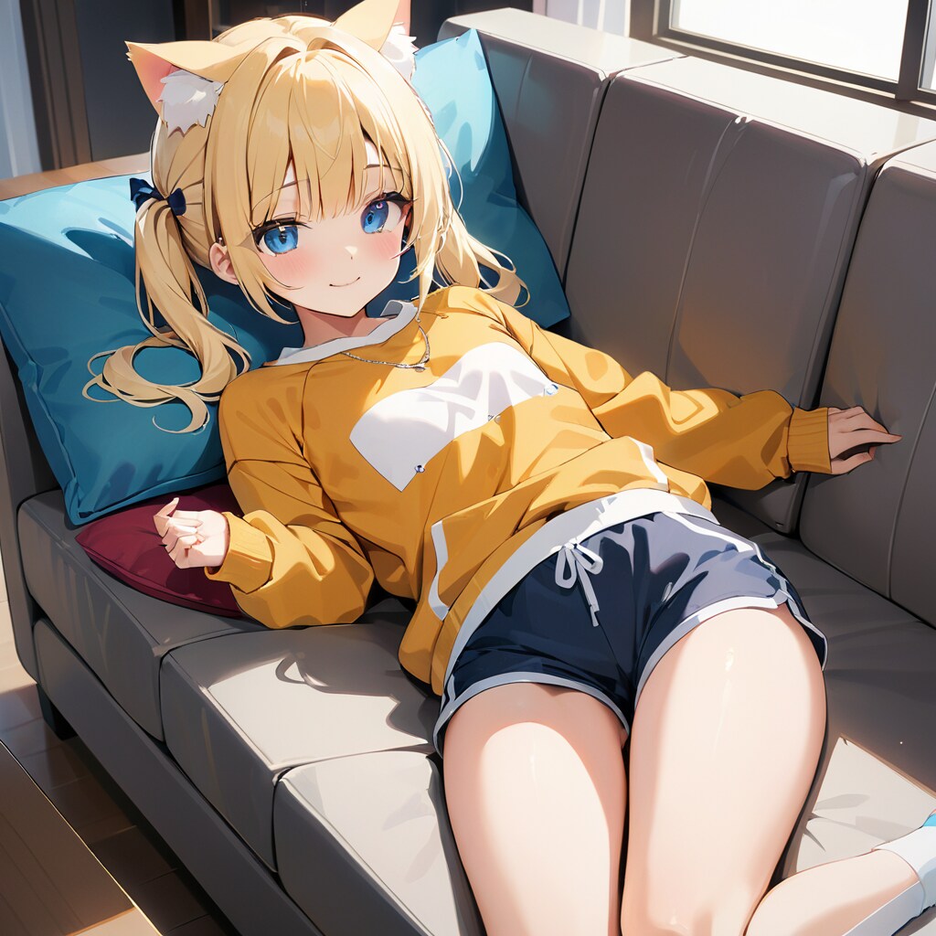 こるり「太ももー」まや「はしたない」 | の人気AIイラスト・グラビア