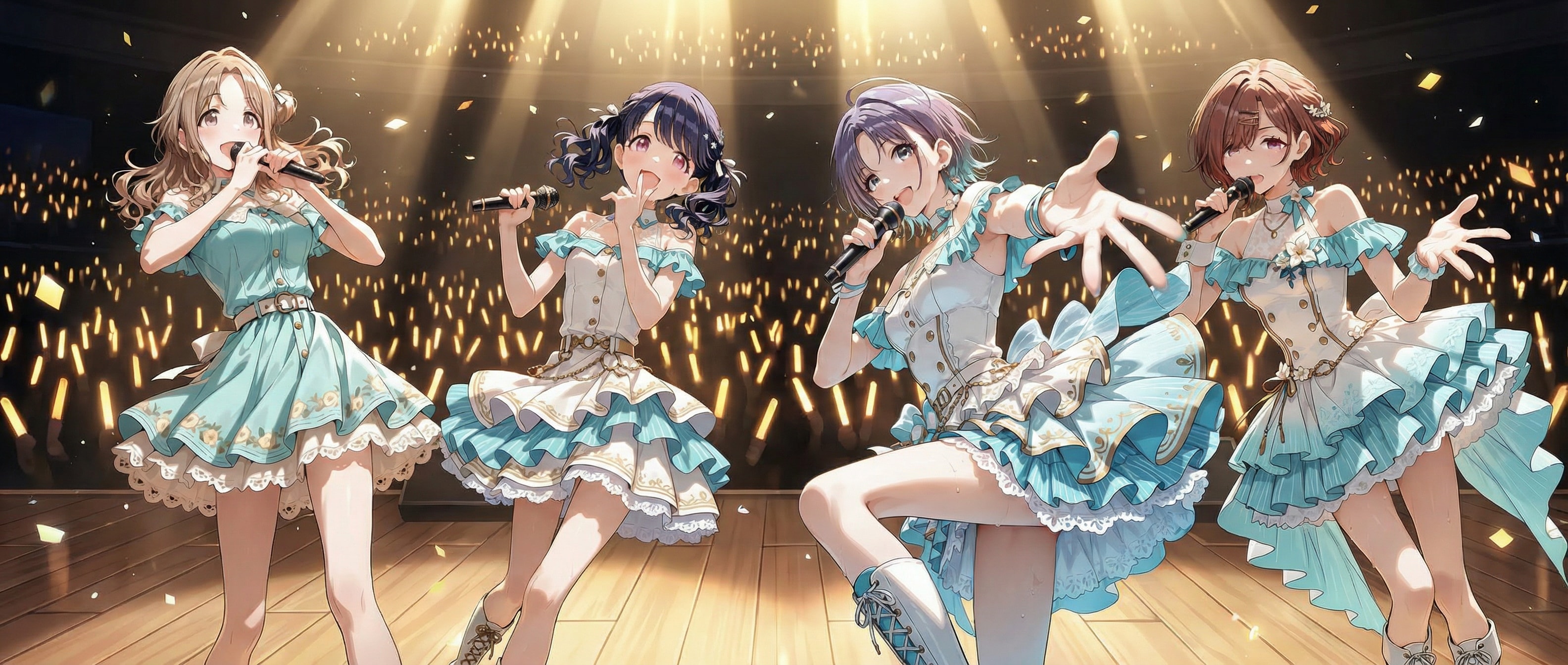 お試し生成【ノクチル】４人揃ってのコンサート風景 | の人気AIイラスト・グラビア