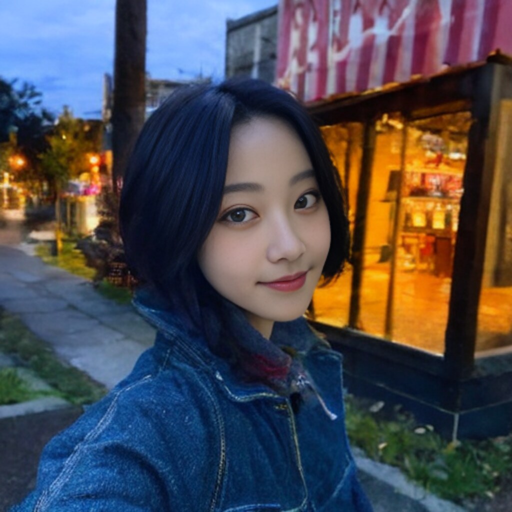 夕方の美少女