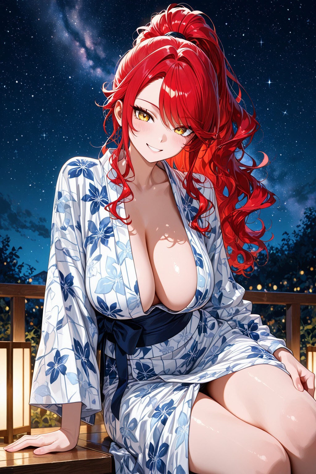 浴衣ポニテ✨