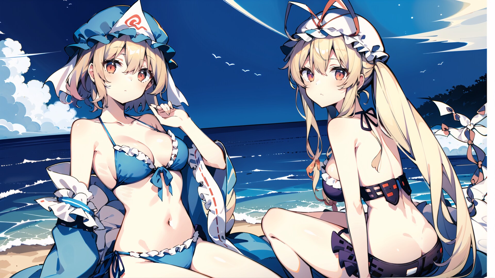 東方水着娘-西行寺幽々子×八雲紫-
