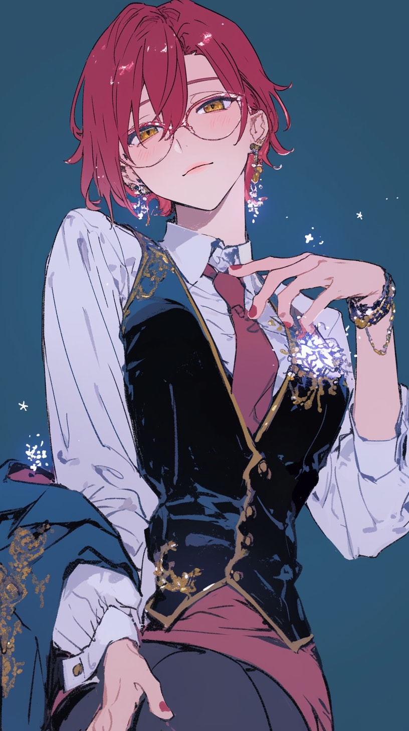 赤髪ショートの執事さん