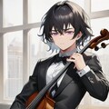 ヴァイオリンを弾く？短髪（主に黒髪短髪）少年（5枚） 4枚目