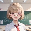 金髪メガネ女子高生 2枚目