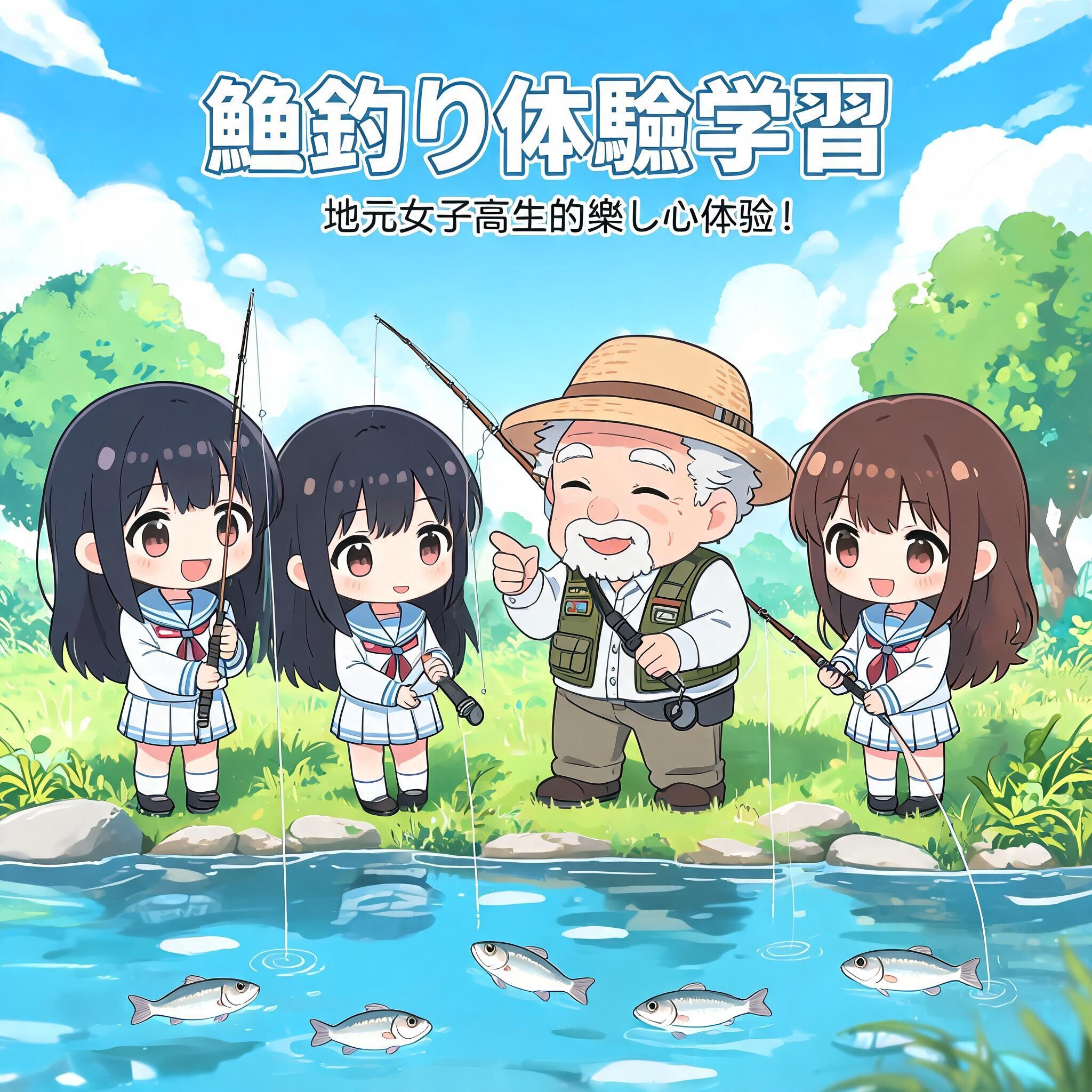 鮎釣り体験学習！１