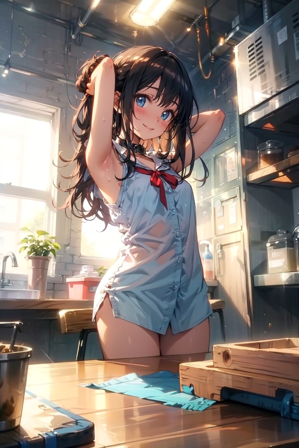 汗かいちゃった | の人気AIイラスト・グラビア