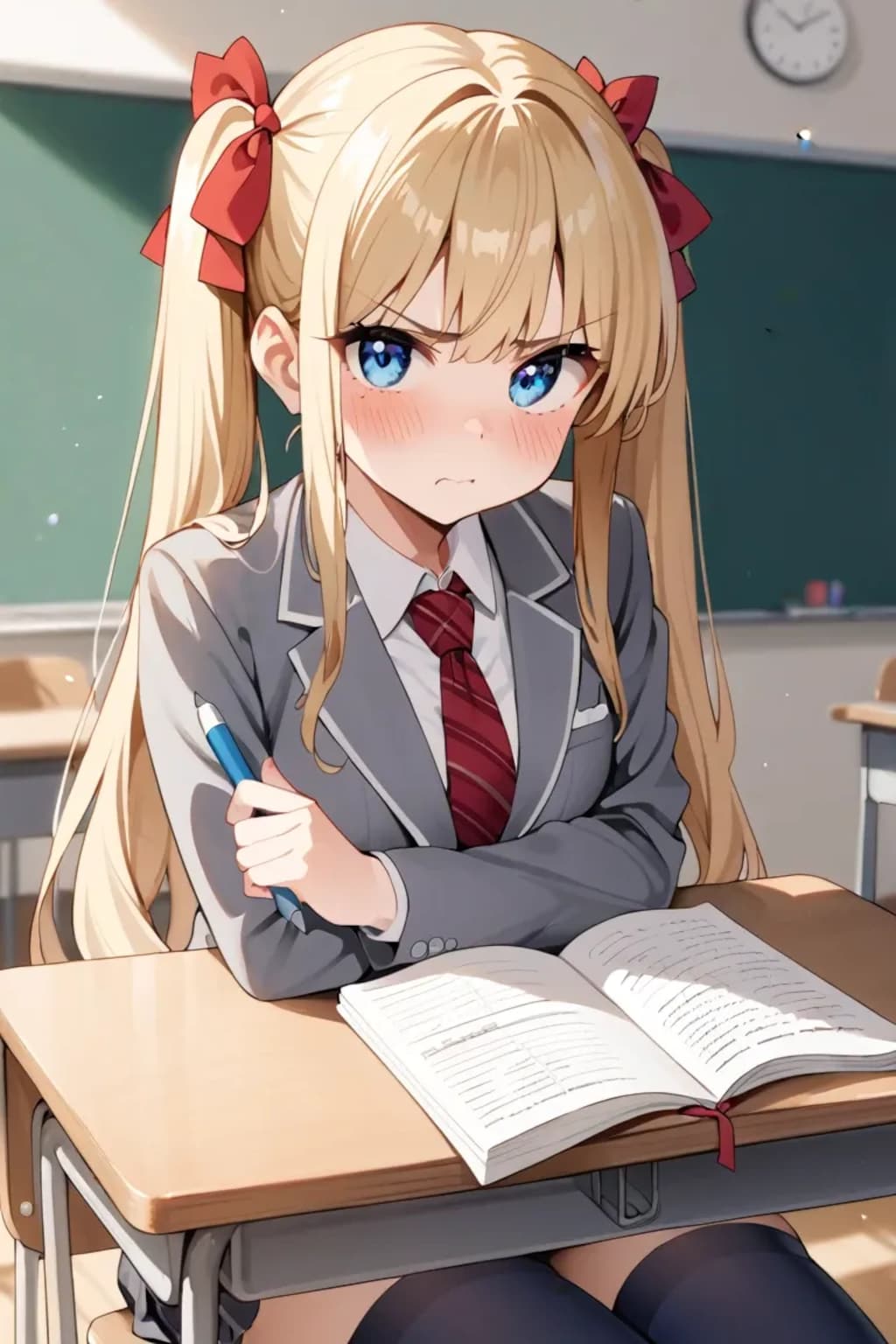 教室で怒られちゃった金髪少女🥺