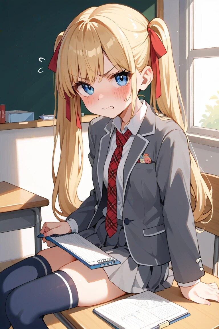 教室で怒られちゃった金髪少女🥺