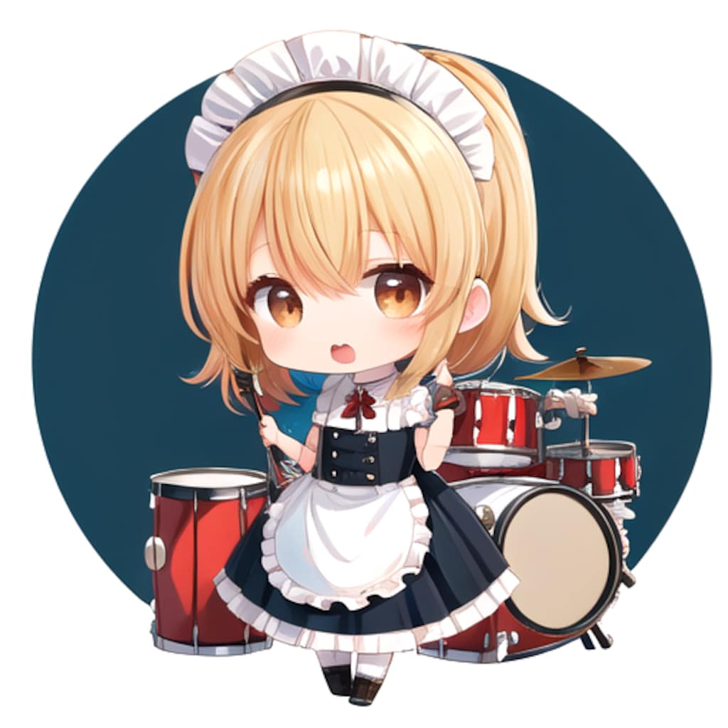 金髪メイドドラマーアバター