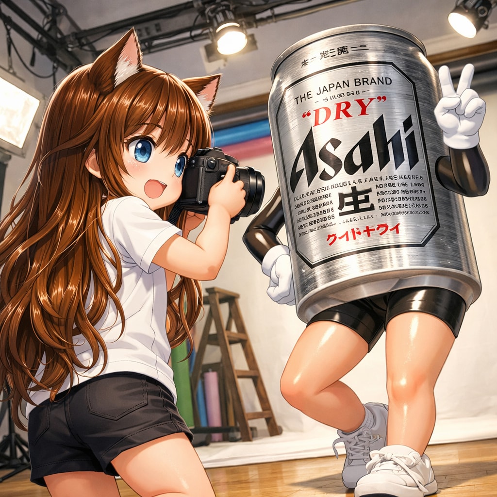 カメラマンの小さな女の子