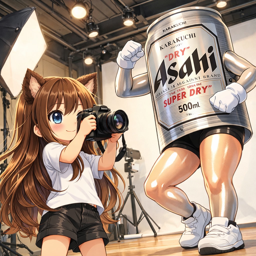 カメラマンの小さな女の子