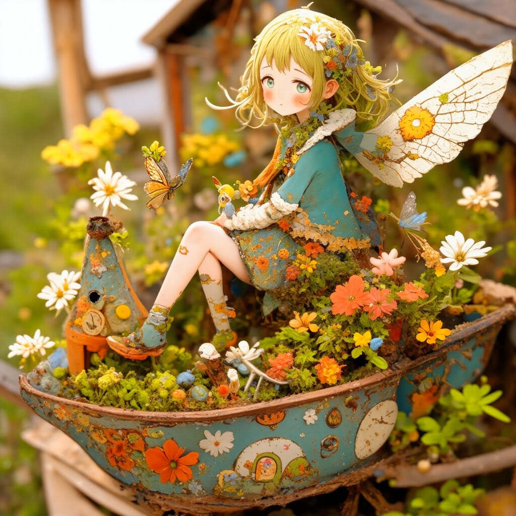 花舟に乗る妖精