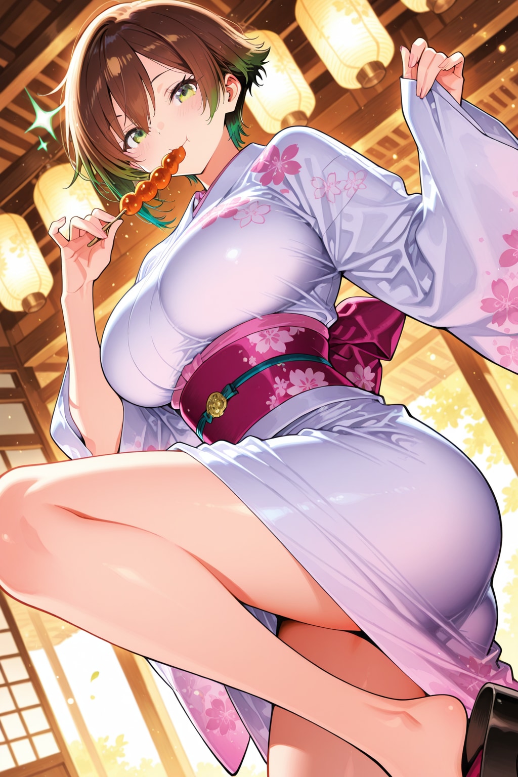 わらび餅を食う琴音 | の人気AIイラスト・グラビア