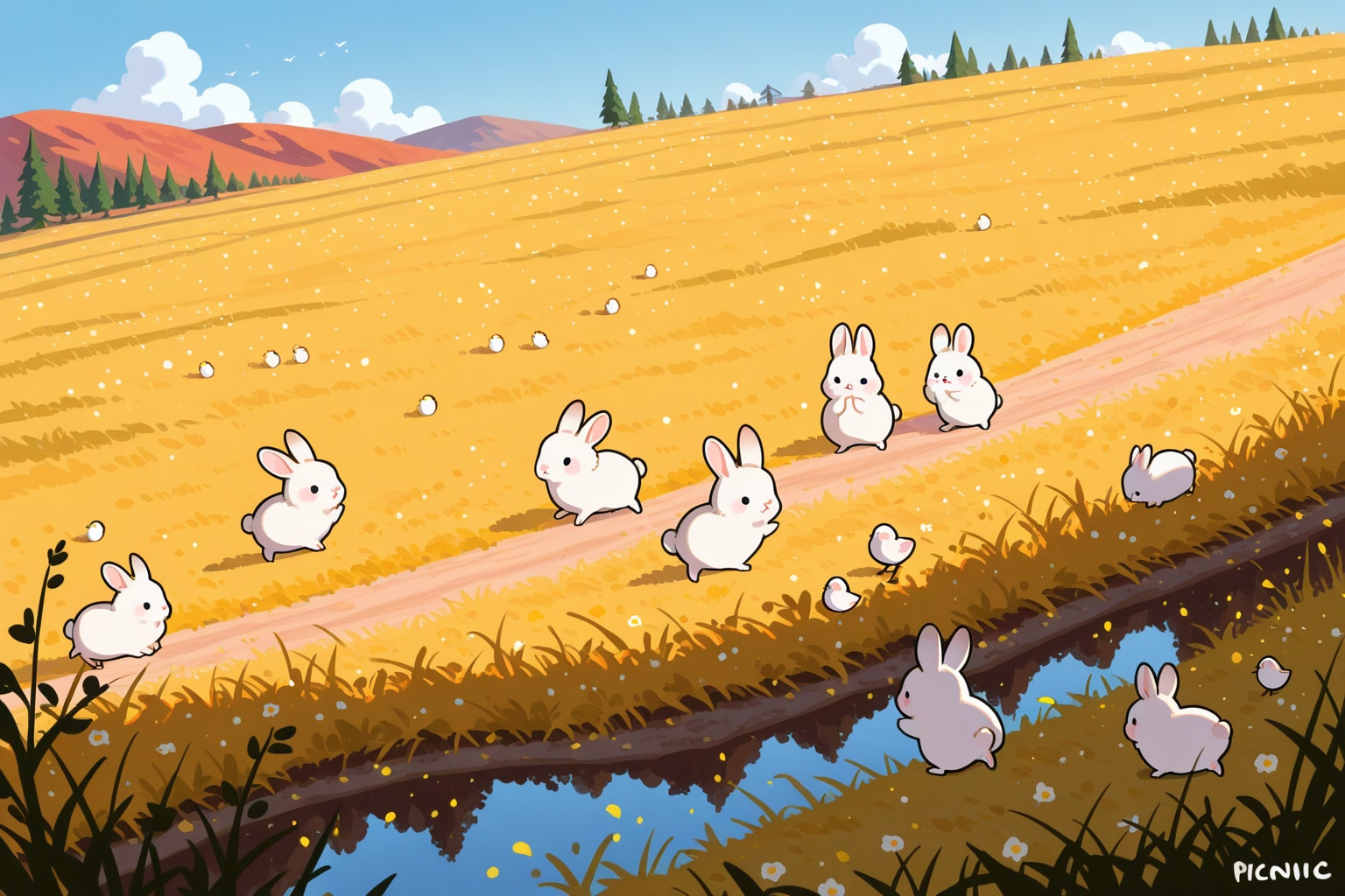 秋の草原 | の人気AIイラスト・グラビア