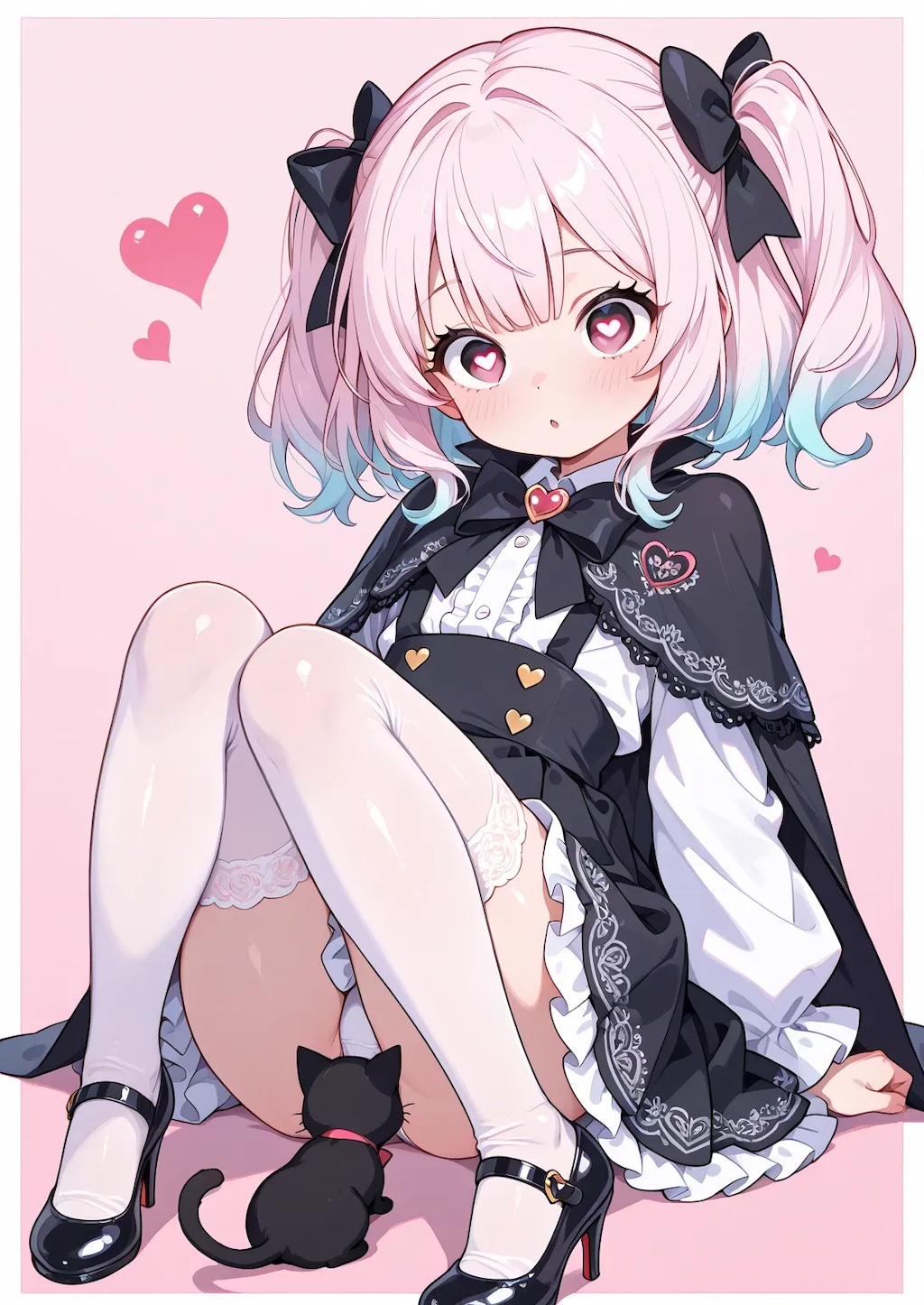 小悪魔地雷系妹ちゃんのはーとおめめ《SeaArt》