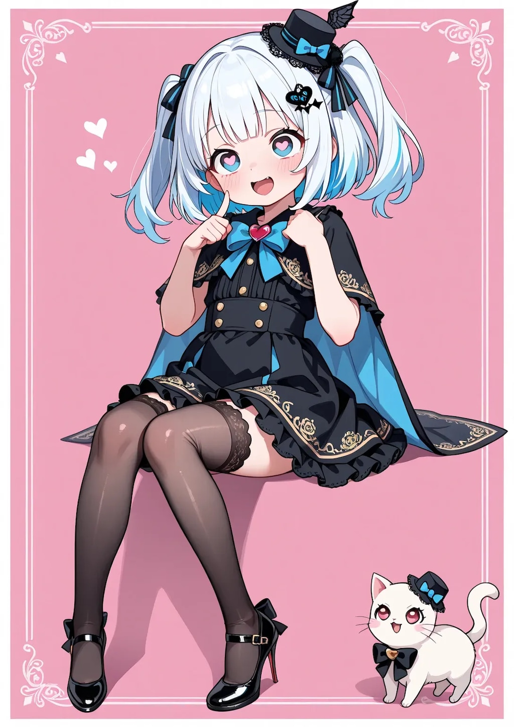 小悪魔地雷系妹ちゃんのはーとおめめ《SeaArt》