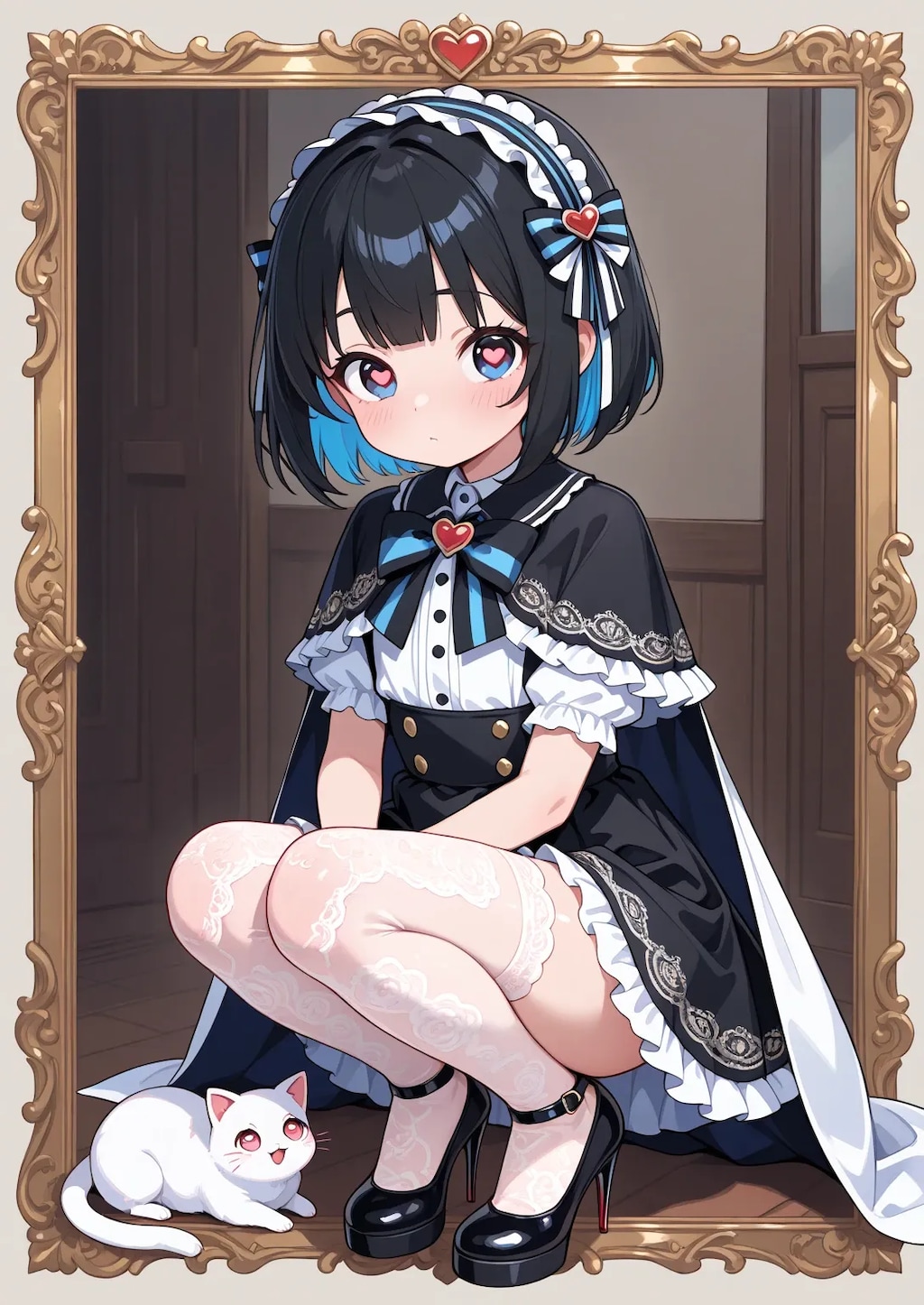 小悪魔地雷系妹ちゃんのはーとおめめ《SeaArt》