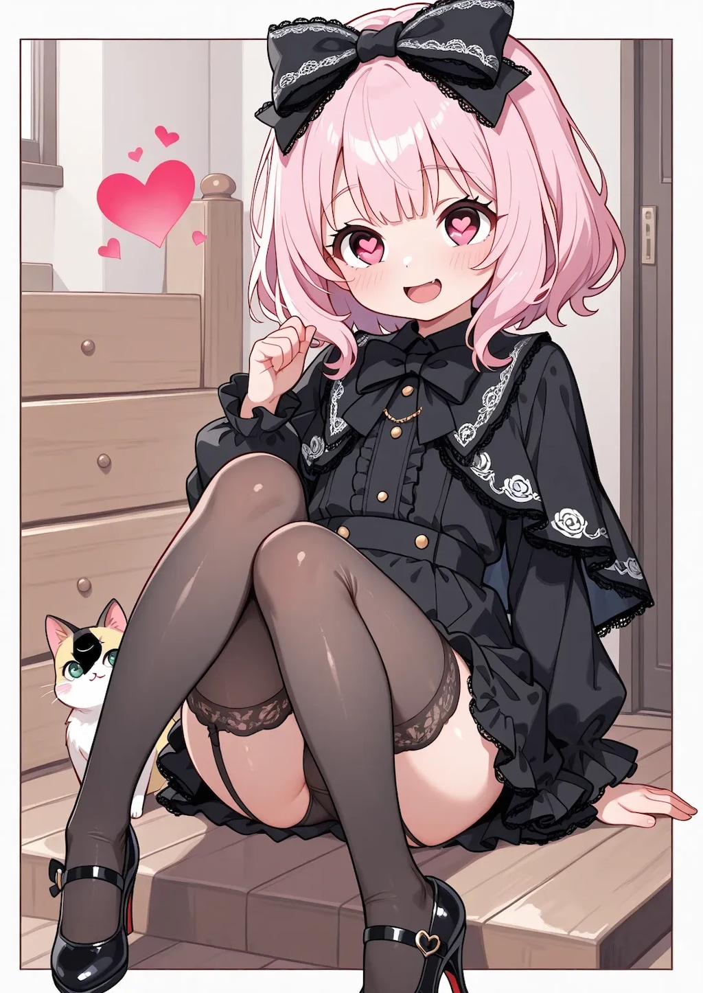 小悪魔地雷系妹ちゃんのはーとおめめ《SeaArt》