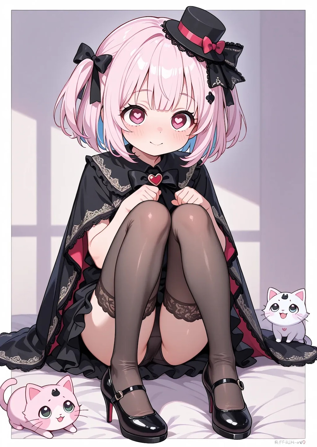 小悪魔地雷系妹ちゃんのはーとおめめ《SeaArt》