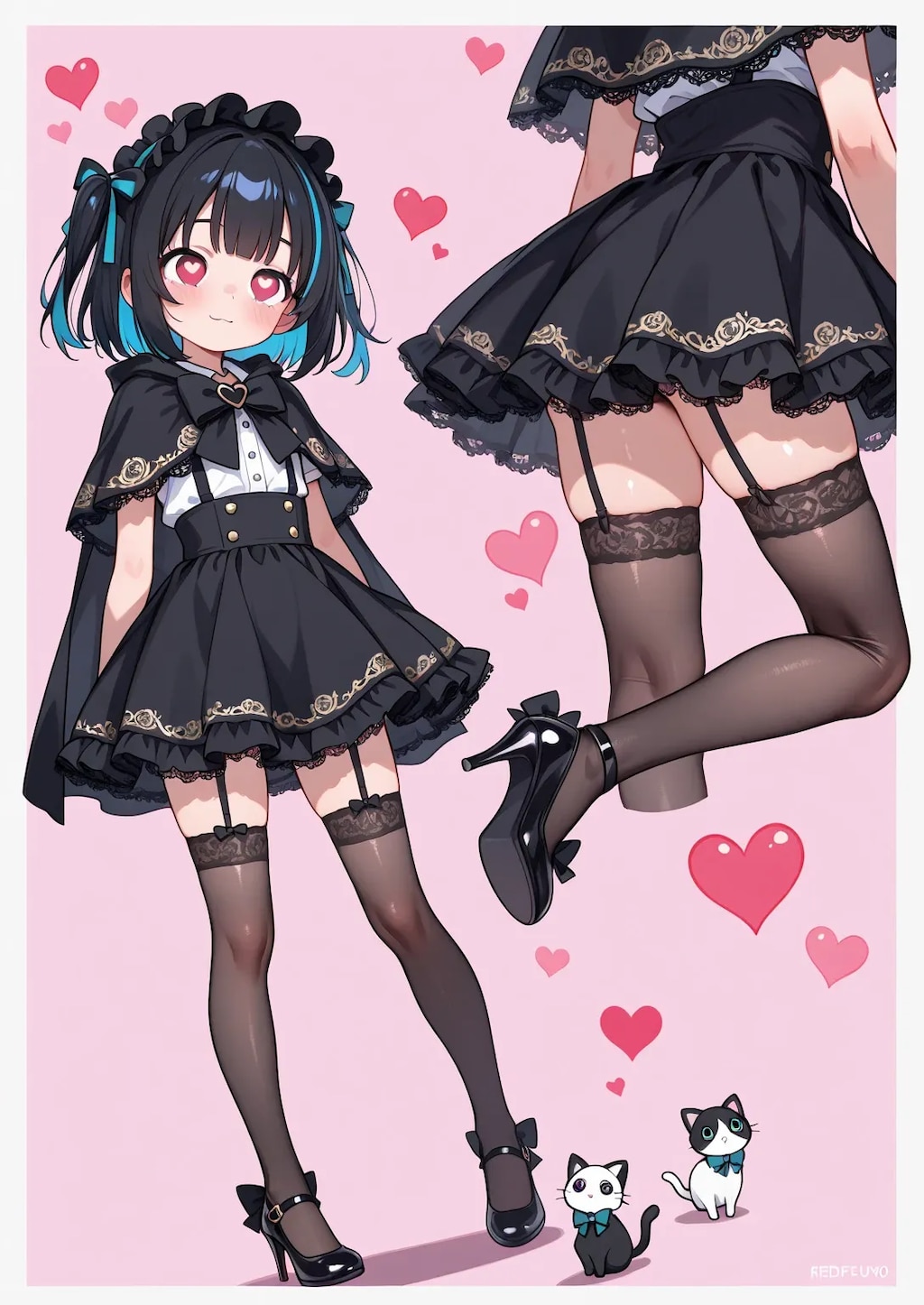 小悪魔地雷系妹ちゃんのはーとおめめ《SeaArt》