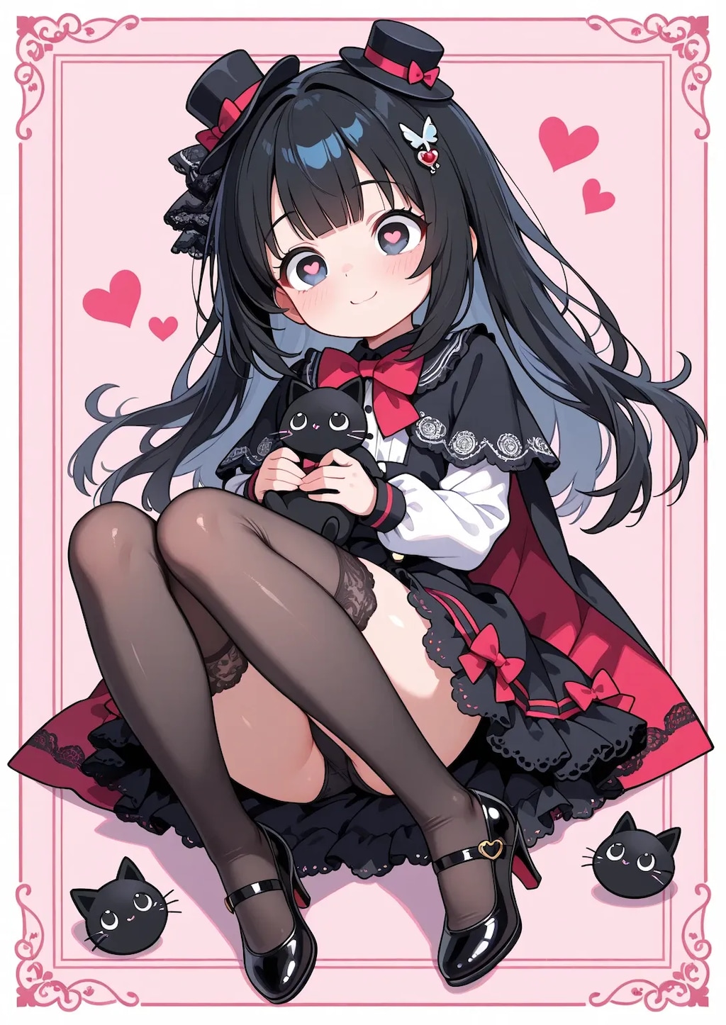 小悪魔地雷系妹ちゃんのはーとおめめ《SeaArt》