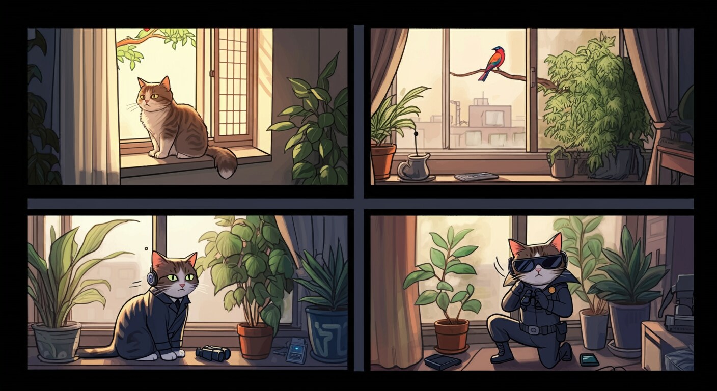 窓辺の日常から諜報員へ | の人気AIイラスト・グラビア