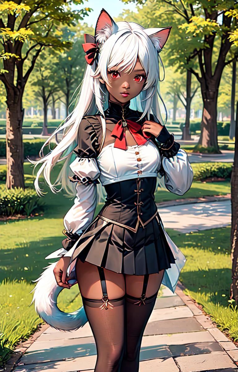 お散歩猫娘 | の人気AIイラスト・グラビア