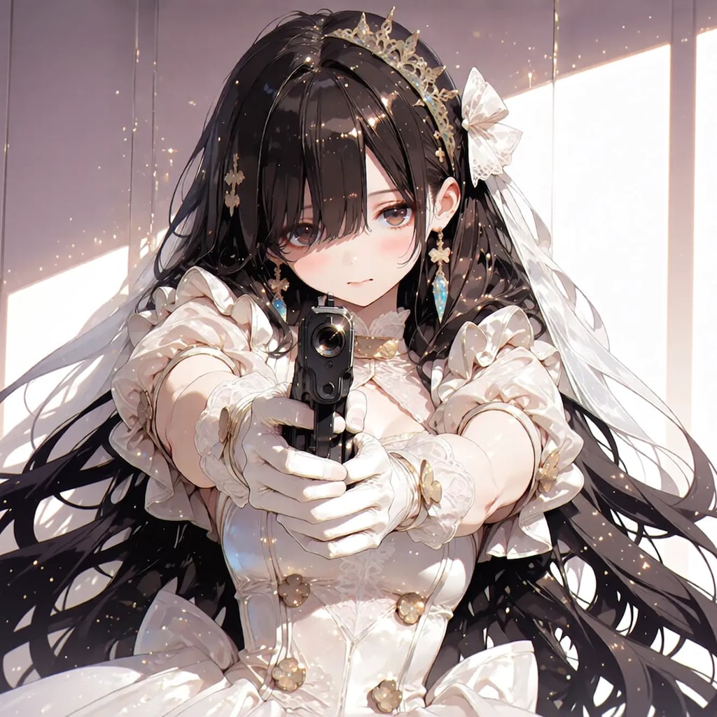 銃を隠し持つ女／怒らせてはいけない