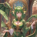 緑髪ドラゴン娘 2枚目