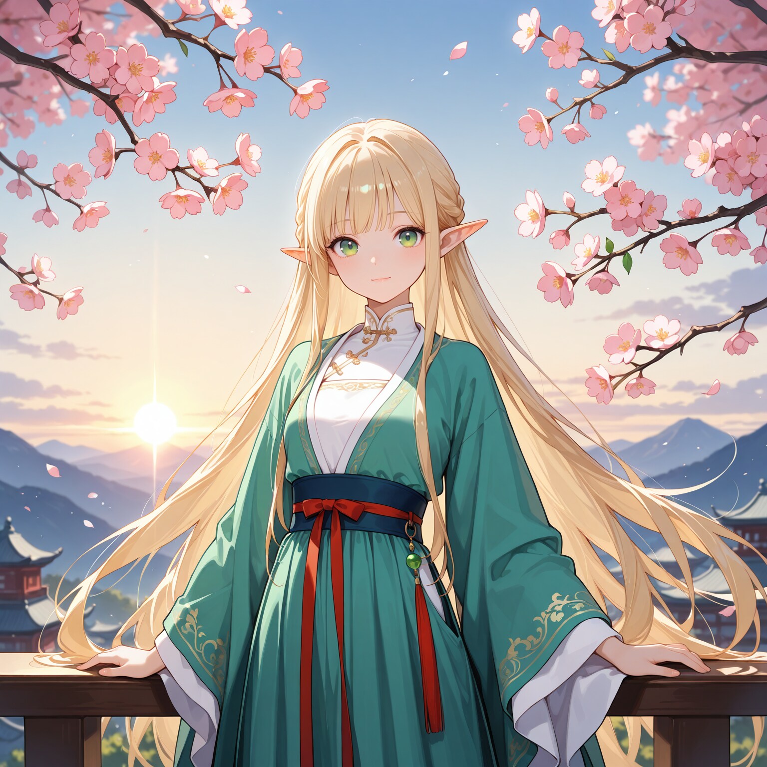 漢服エルフ魔女さん