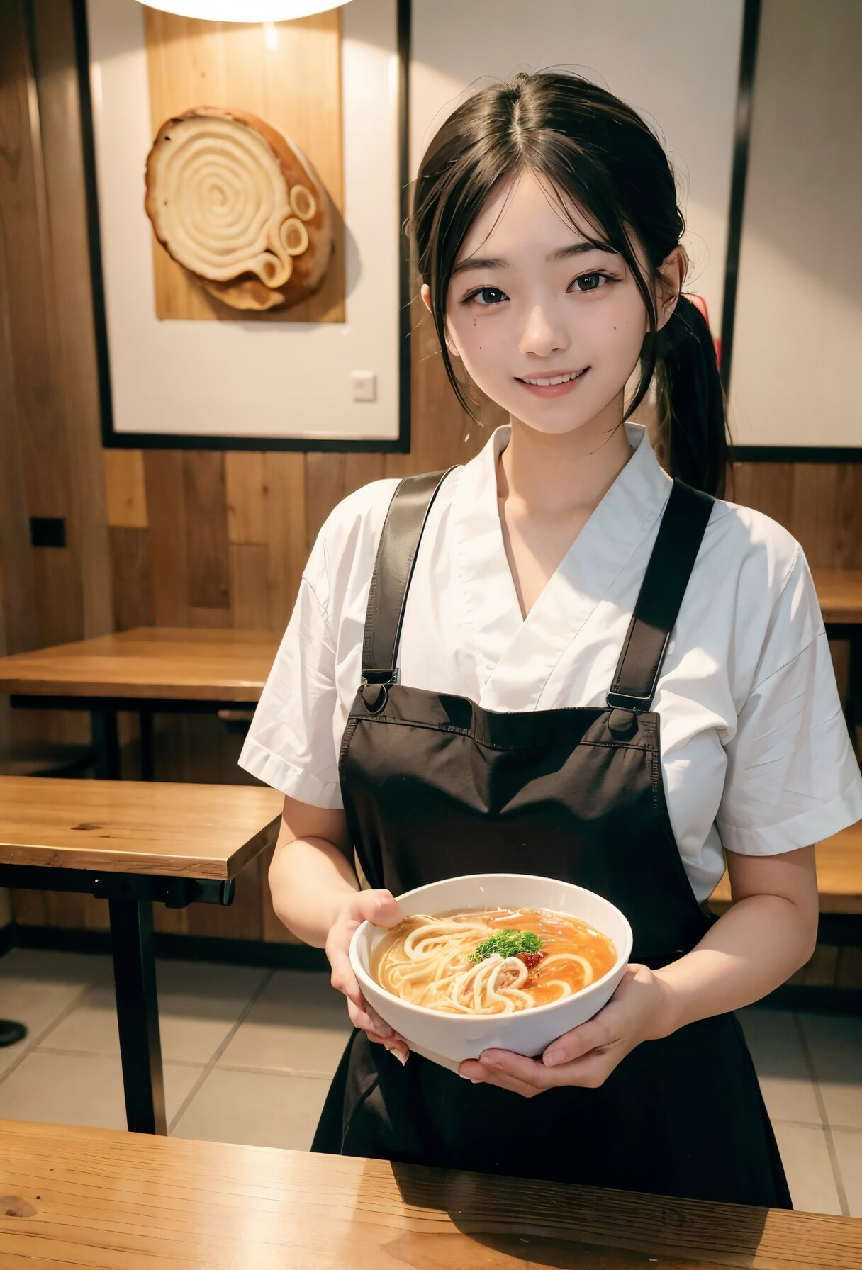 ラーメン屋でバイトする女子高生