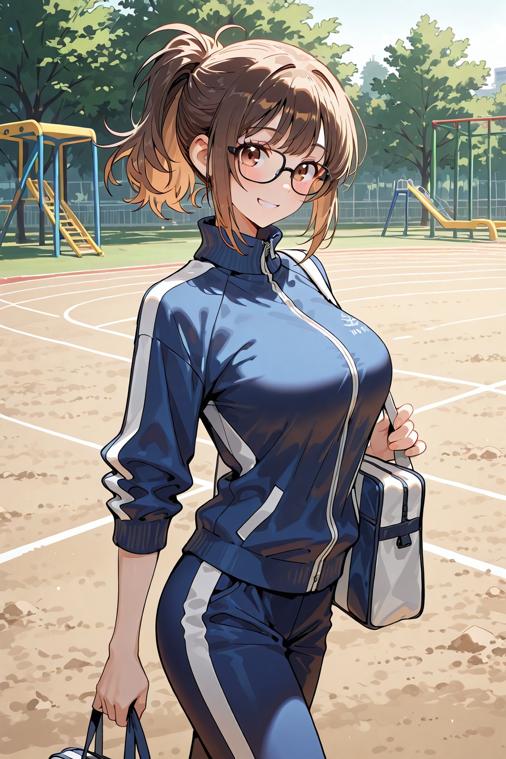 ジャージ茶髪ポニテちゃん