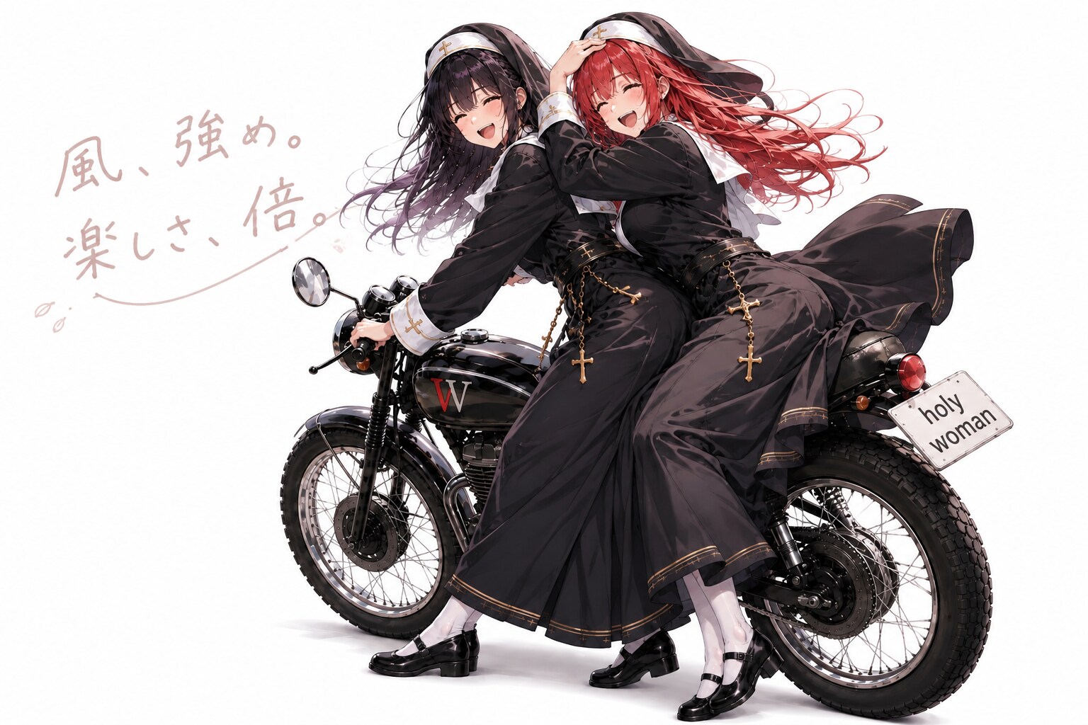 バイク　2人 | の人気AIイラスト・グラビア
