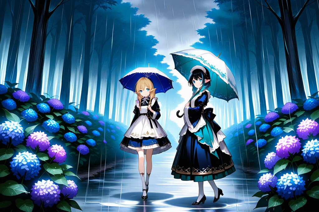 雨雨降れ降れメイドさん