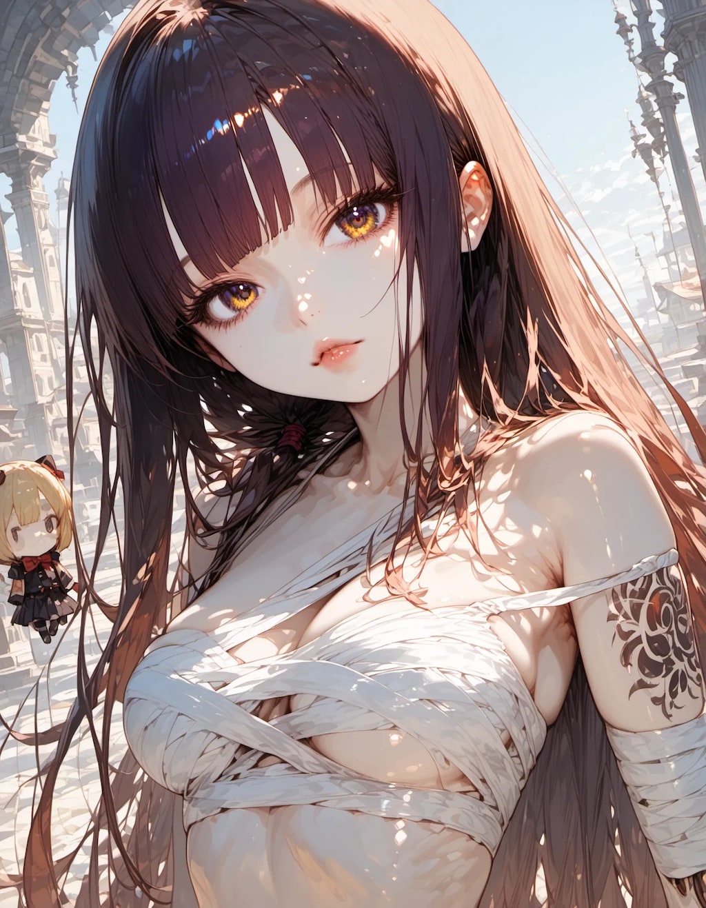 Golden Gaze of the Ruined City