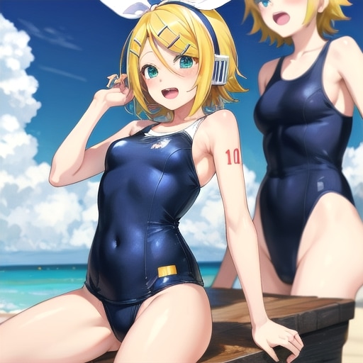 エロスク水リンandレン