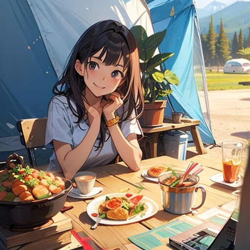 キャンプ女子