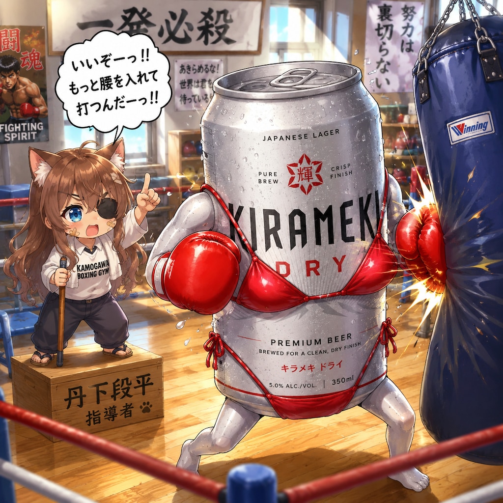 ボクシング指導する小さな女の子