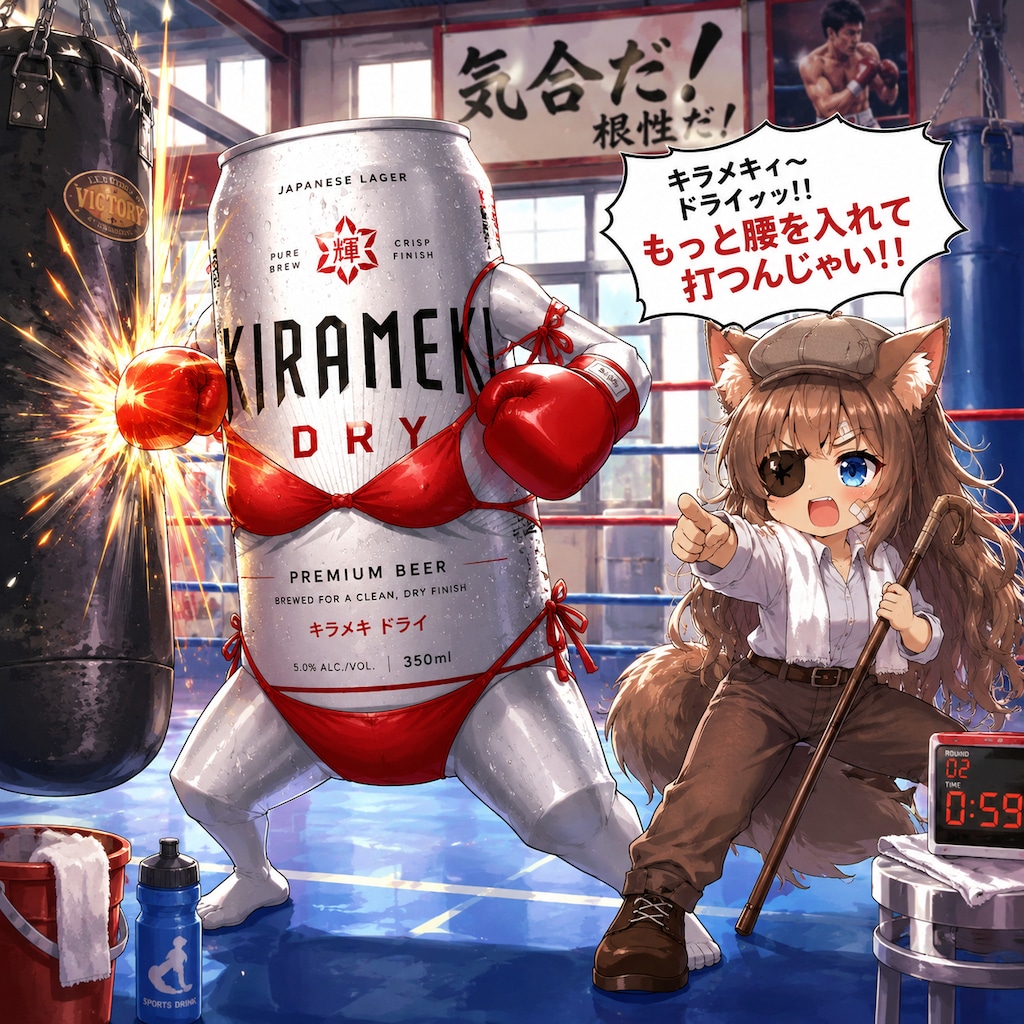 ボクシング指導する小さな女の子