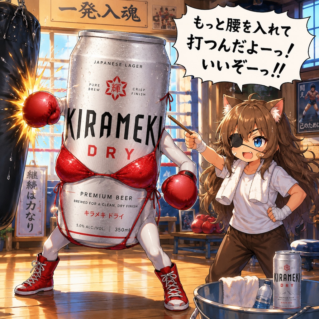 ボクシング指導する小さな女の子