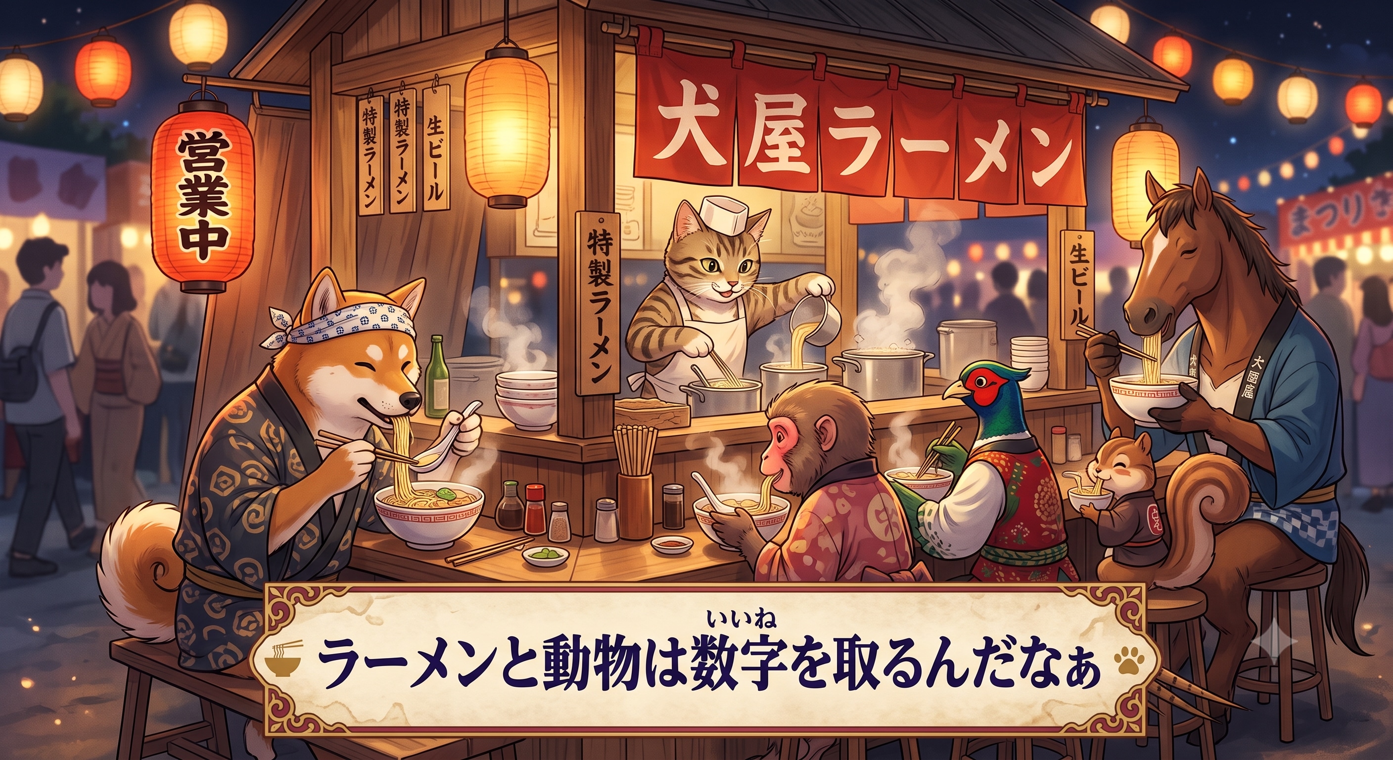 ラーメンと動物は数字（いいね）を取るんだなぁ