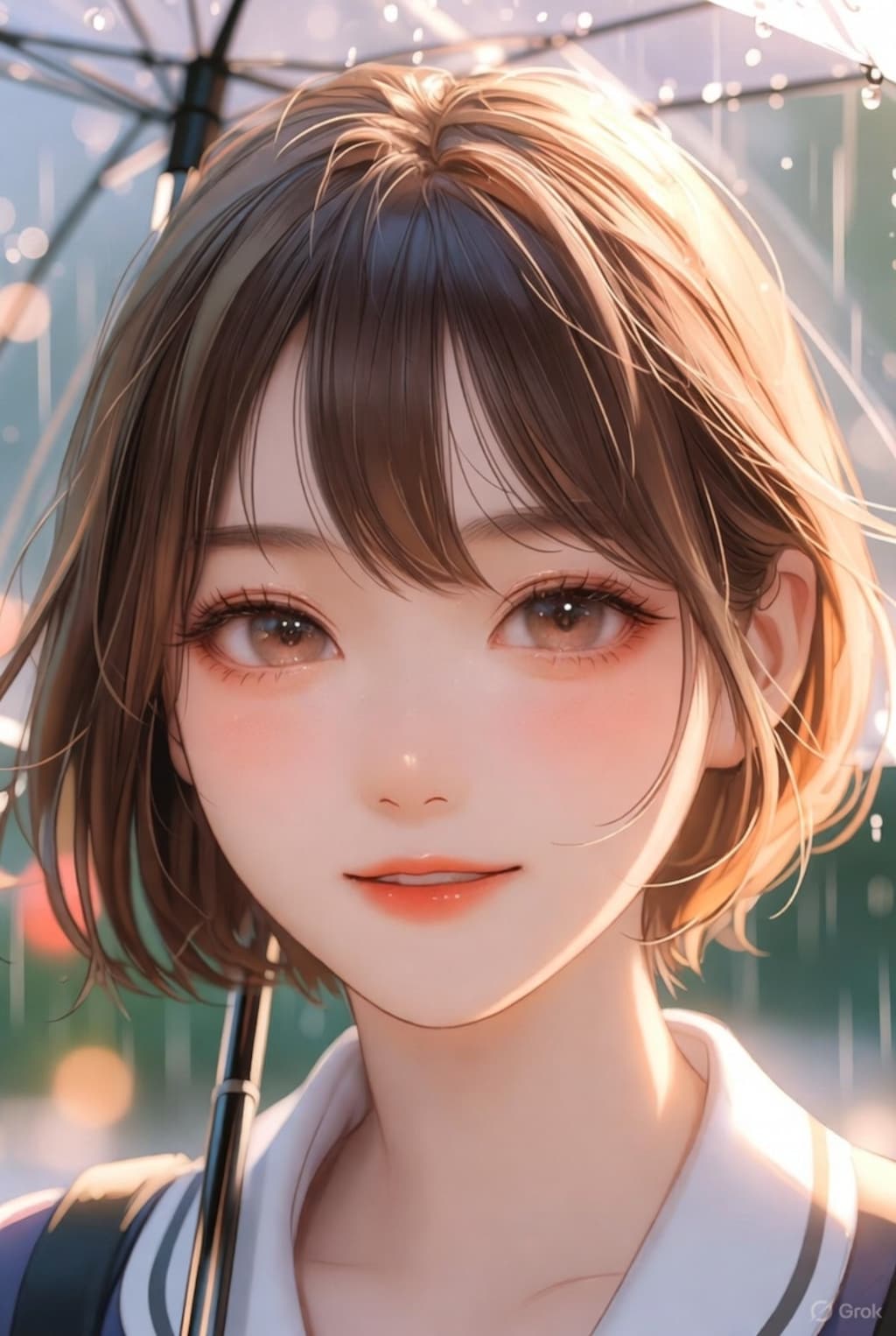 茶髪ボブでブレザーの少女７