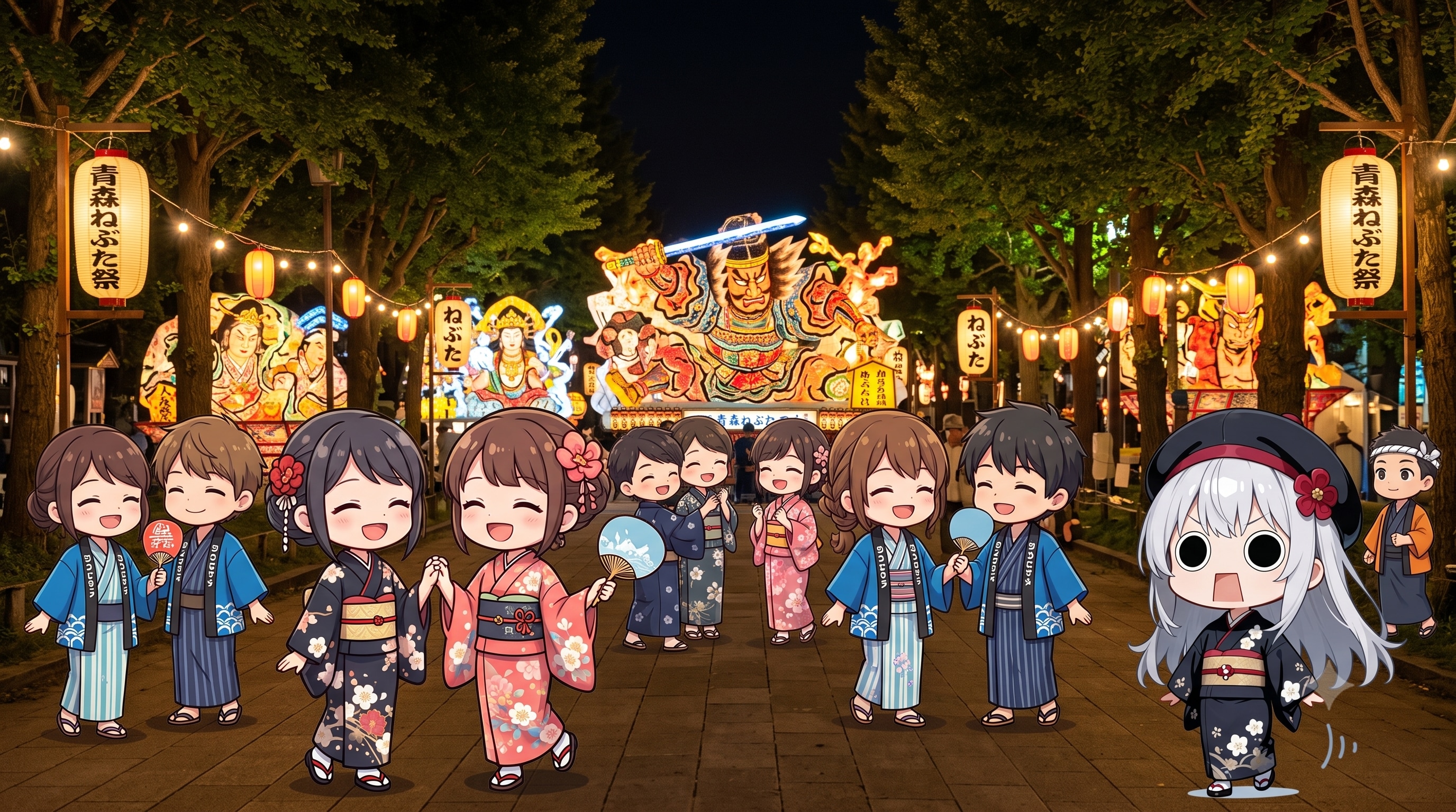 ねぶた祭を楽しむえらいこっちゃ嬢