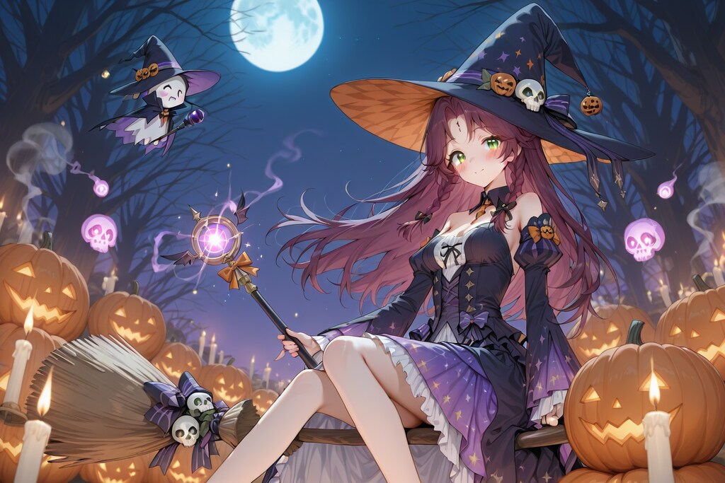QILINでハロウィンの魔女っ娘