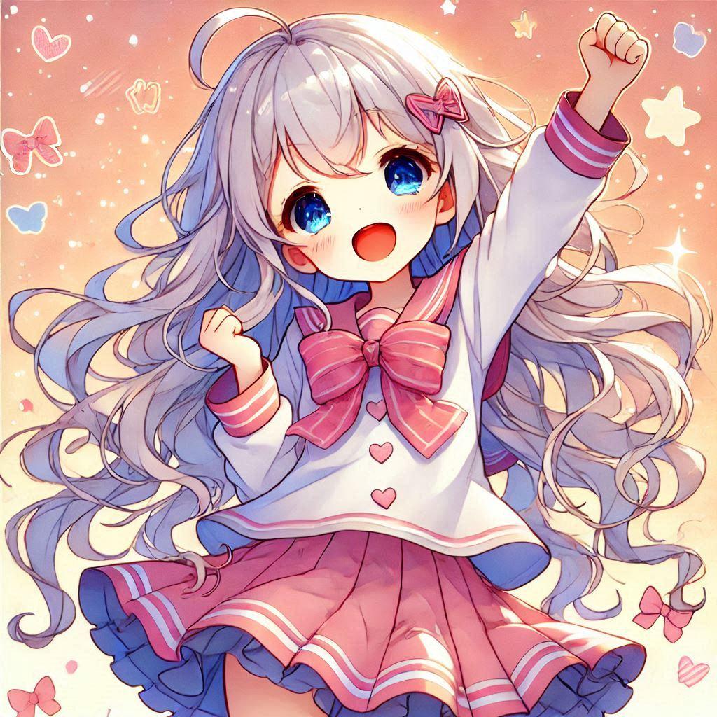 白髪の可愛い女の子【142】 | の人気AIイラスト・グラビア