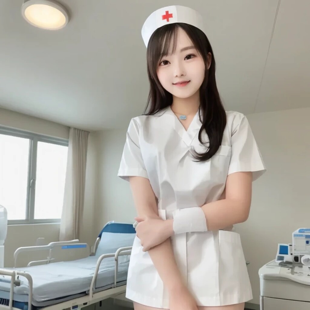 黒髪ロングで白衣の美女１８５