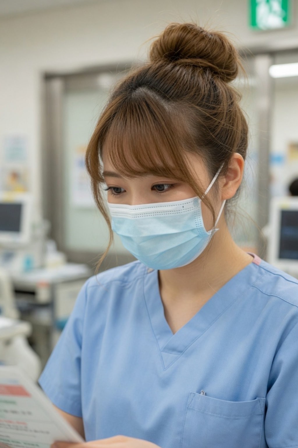 看護師　仕事中